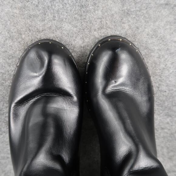 SO Shoes Womens 6 Ankle Booties Chelsea Pull On Black Boot Fabiana Casual Studs - Picture 8 of 11